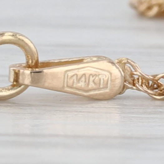 18" Rope Chain Necklace 14k Yellow Gold 1mm