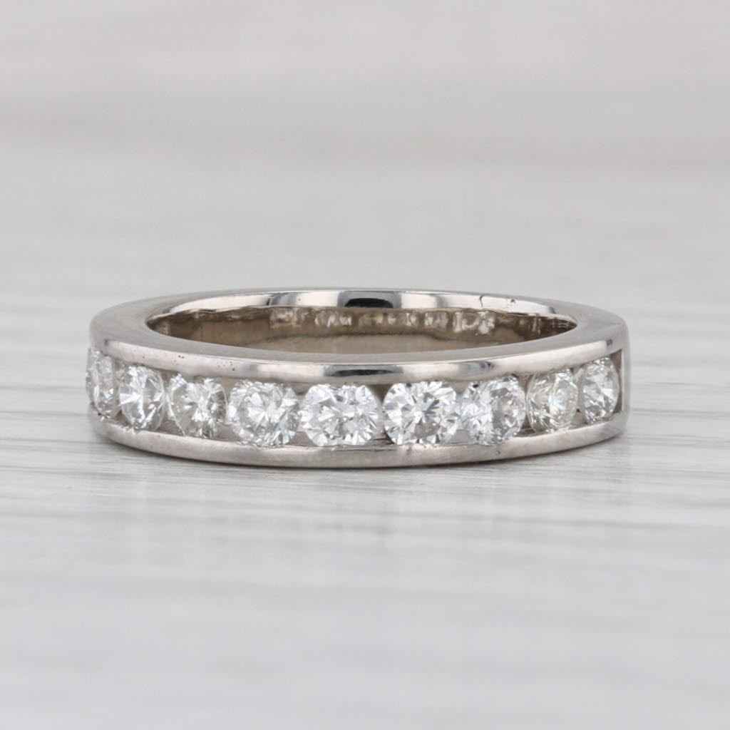 1ctw Diamond Wedding Band 14k White Gold Size 4.75-5 Stackable Anniversary Ring