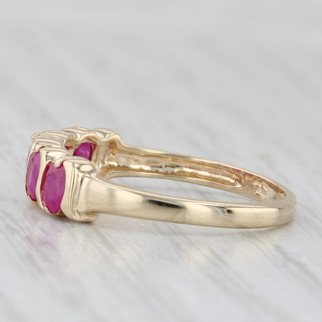 Light Gray 1.52ctw Ruby Stackable Ring 10k Yellow Gold Size 7