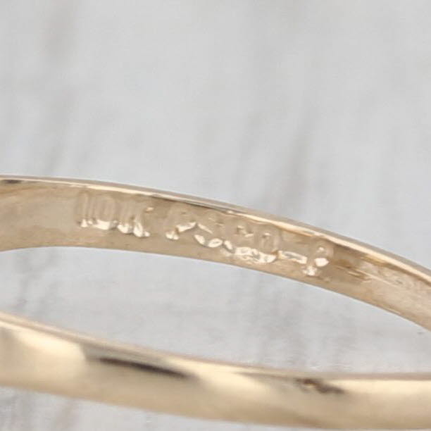 Vintage Engravable Baby Ring 10k Yellow Gold Size 2 Baby Keepsake Band PSCo