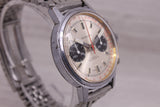 Vintage Wakmann Mens 37mm Steel Back Chronograph Watch Valjoux 23 Panda Dial