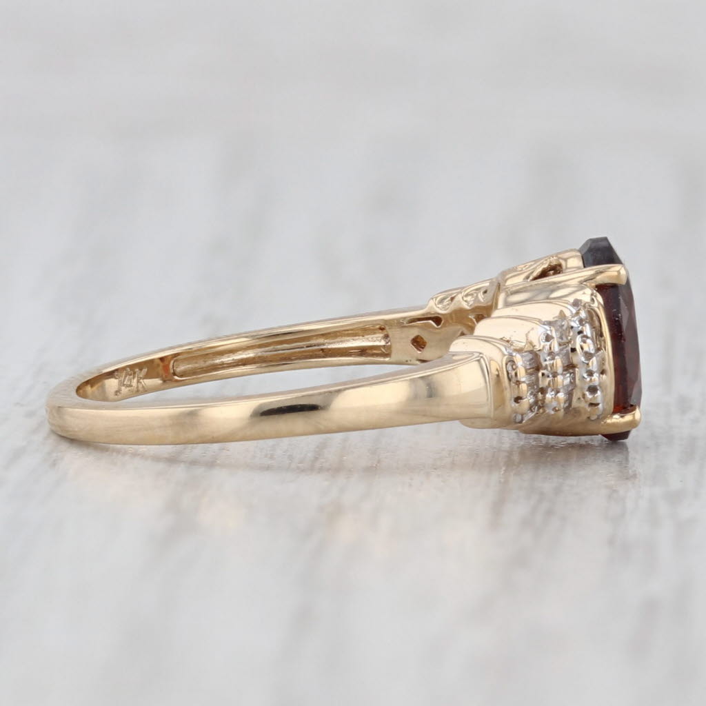 Light Gray 1.90ctw Brown Zircon Diamond Ring 14k Yellow Gold Size 6