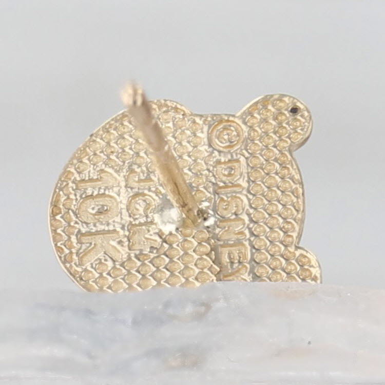 Winnie the Pooh Stud Earrings 10k Yellow Gold Disney Pooh Bear Cartoon Studs