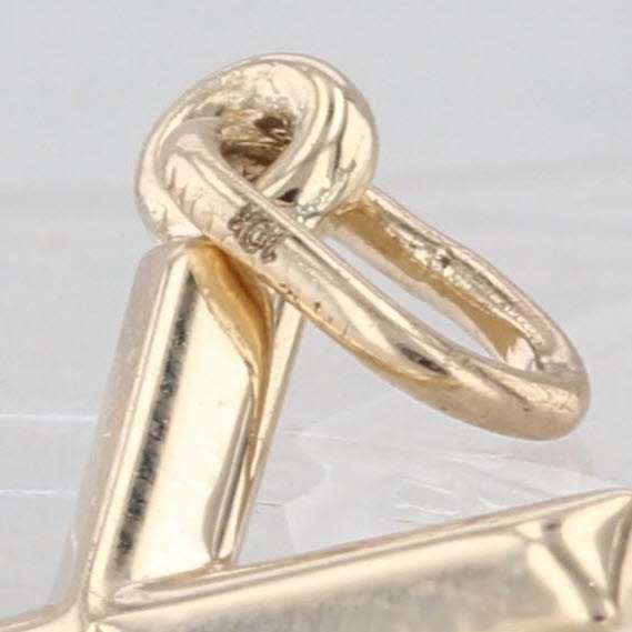 Small Beveled Cross Pendant 10k Yellow Gold Small Drop