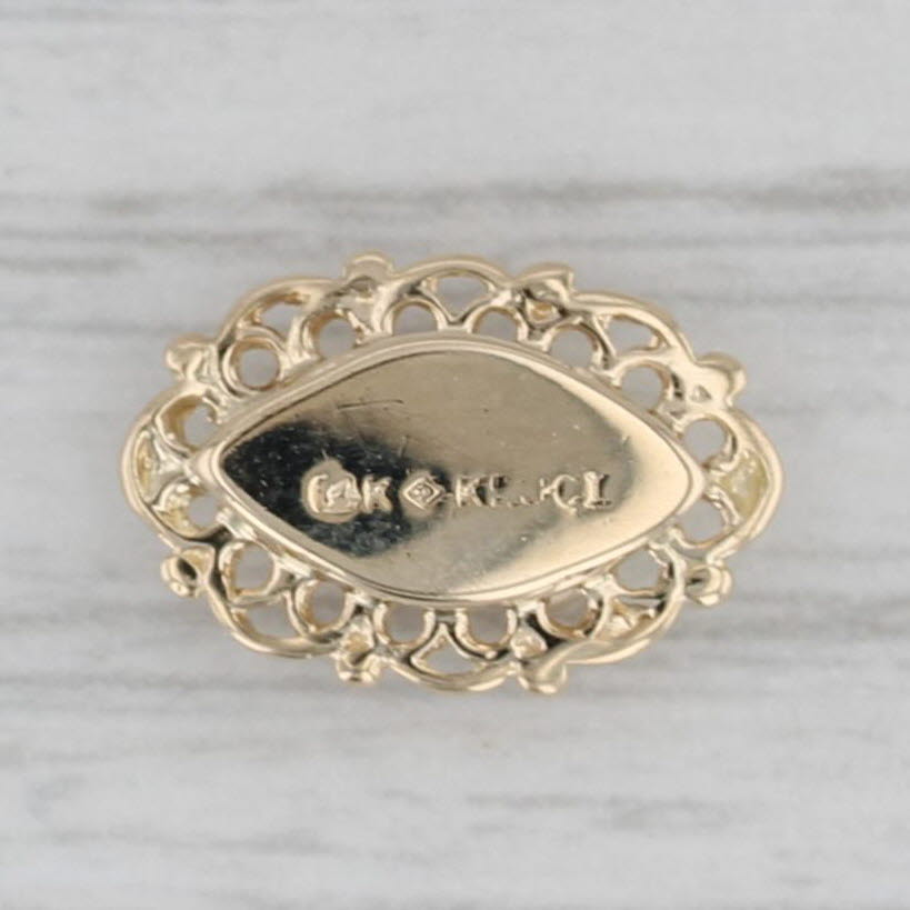 Gray Marquise Opal Solitaire Slide Bracelet Charm 14k Yellow Gold Richard Klein