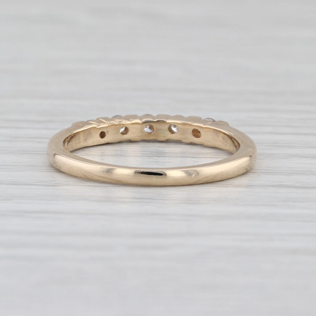 0.20ctw Diamond Wedding Band 14k Yellow Gold Size 7.25 Stackable Ring