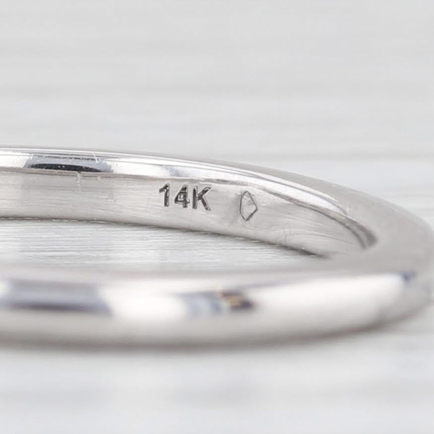Light Gray 0.30ctw Diamond Contoured V Ring 14k Gold Size 6.5 Enhancer Guard Wedding Band