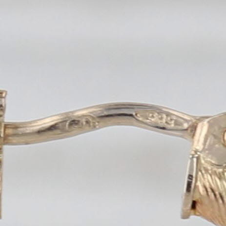 Multitoned Hoop Earrings 14k Yellow White Gold Snap Top Hoops