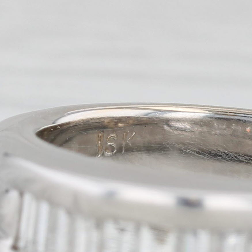 Light Gray Bellari 0.74ctw Diamond Pyramid Ring 18k White Gold Wedding Anniversary Band