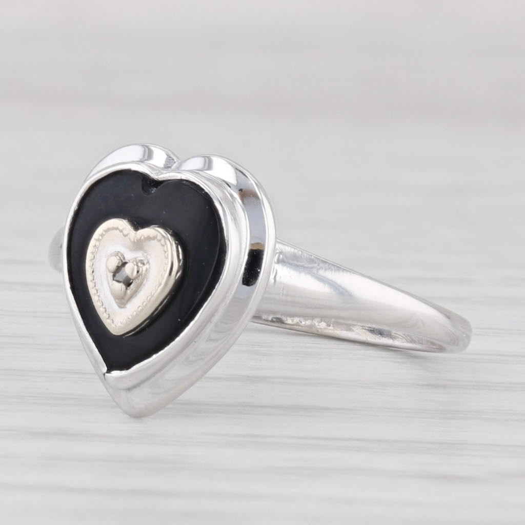 10K Diamond Onyx Ring purchases Size 7.25