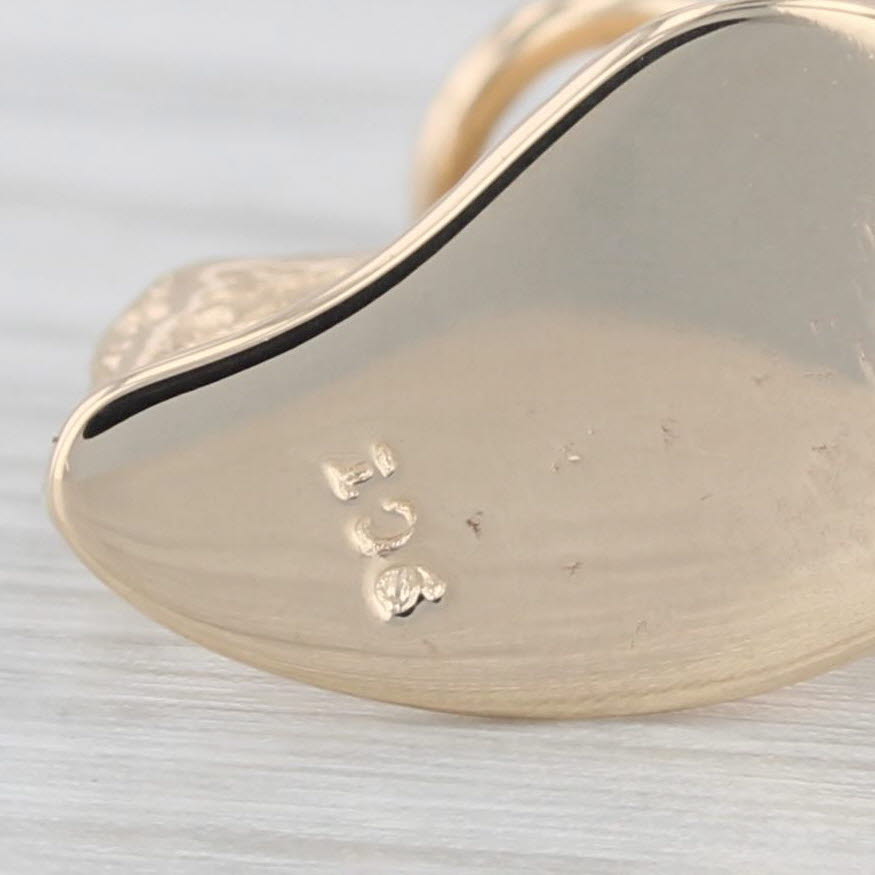 Gray Kiwi Bird Charm 9k Yellow Gold 3D Figural Pendant New Zealand Souvenir