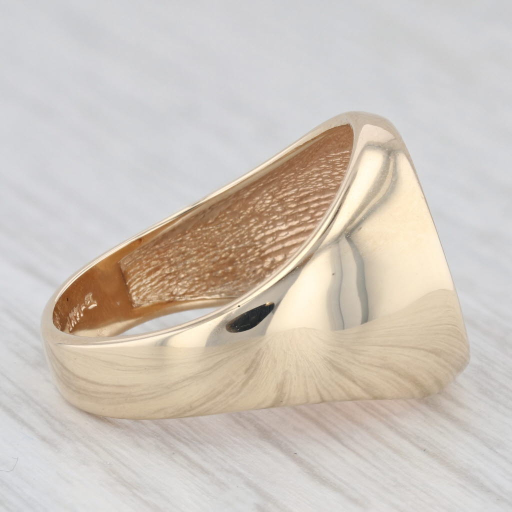Light Gray 1945 Dos Pesos Coin Ring 14k 900 Yellow Gold Size 9 Mexico