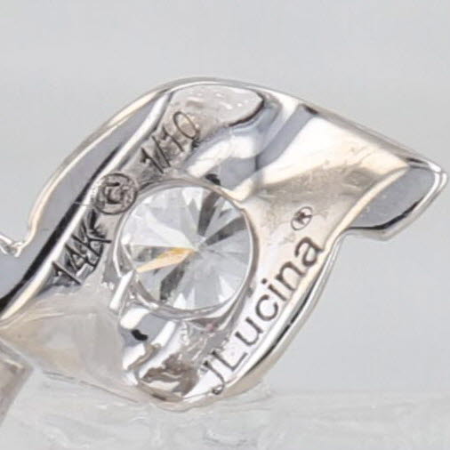 0.20ct Diamond Solitaire Stud Drop Earrings 14k White Gold Studs