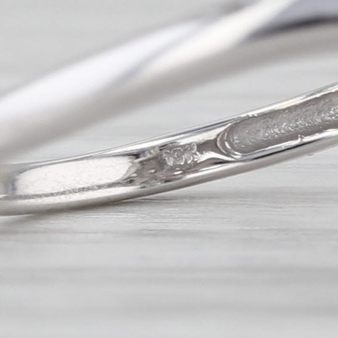 0.20ctw Black White Diamond Flower Ring 10k White Gold Size 8.25