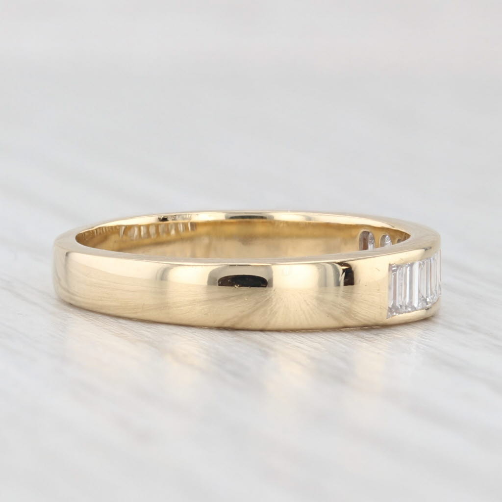Light Gray 0.50ctw Diamond Wedding Band 18k Yellow Gold Size 6.25 Ring