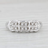 0.10ctw Diamond Clusters Ring 14k White Gold Size 7