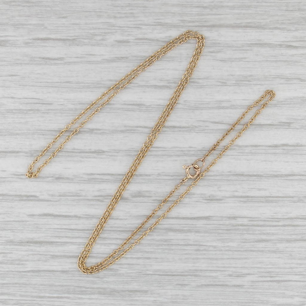 Cable Chain Necklace 14k Yellow Gold 16.25" 1.2mm