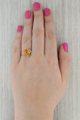1.75ct Orange Citrine Diamond Ring 10k Yellow Gold Size 10