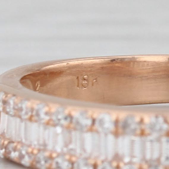 0.23ctw Diamond Wedding Band 18k Rose Gold Size 7 Ring Stackable Anniversary