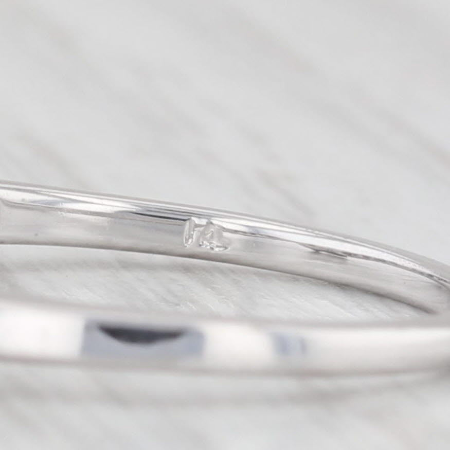 Light Gray 0.33ctw Round Diamond Engagement Ring 14k White Gold Size 5.5