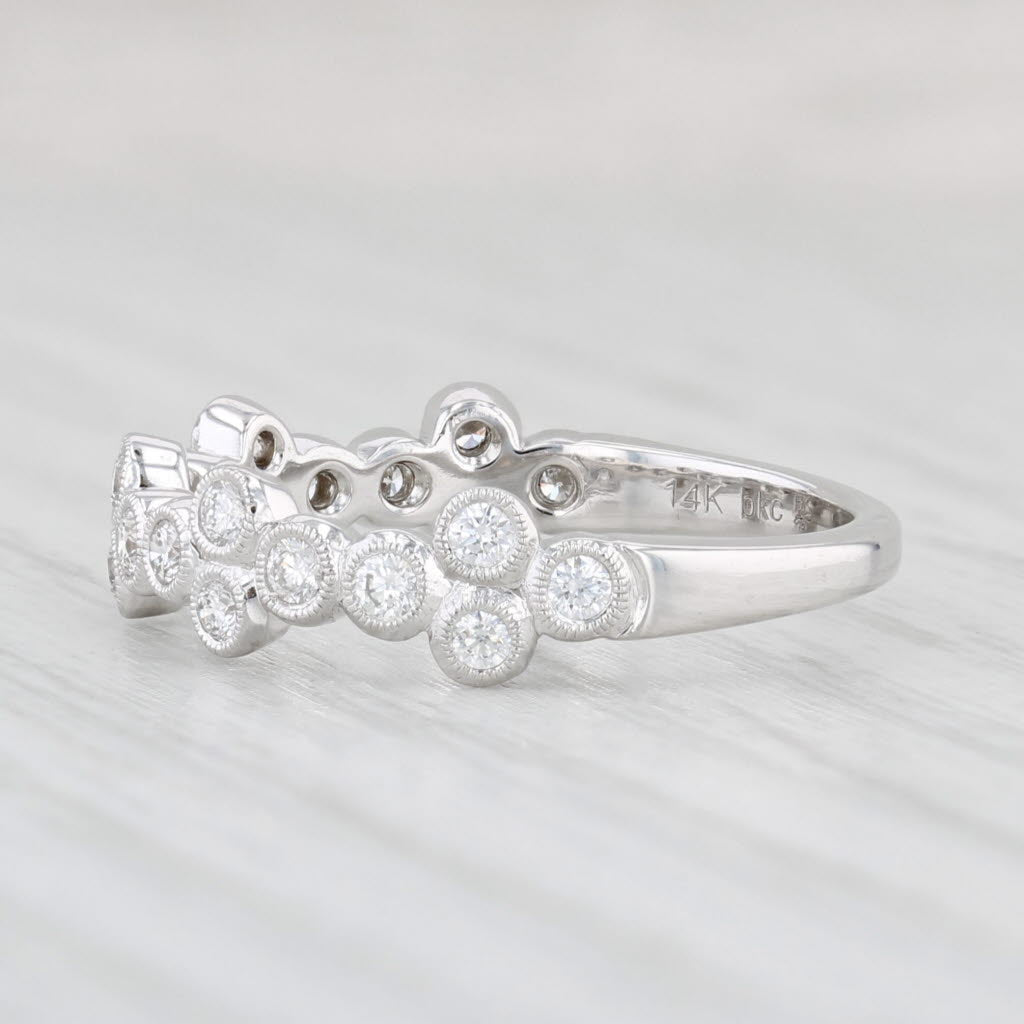 Light Gray New Beverley K 0.47ctw Diamond Ring 14k White Gold Wedding Stackable Band