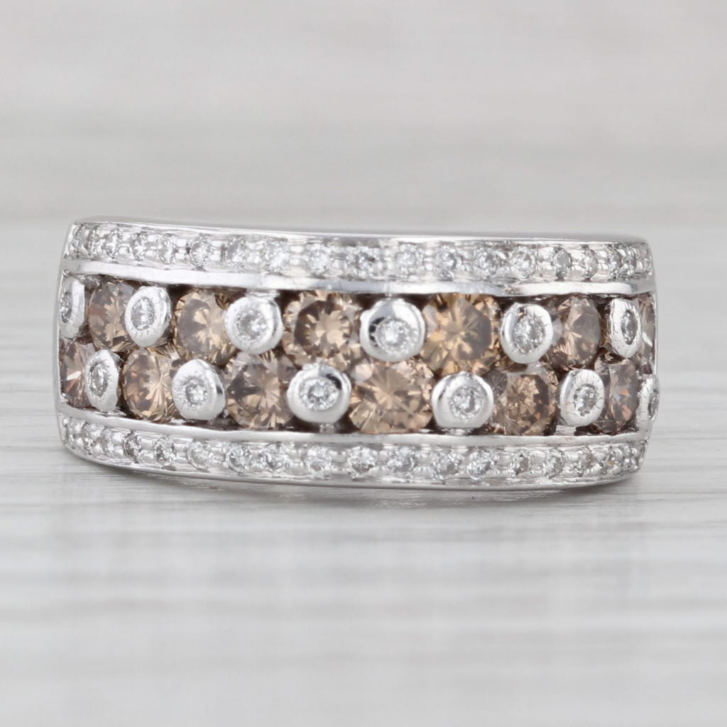 Le Vian 2.18ctw White Chocolate Diamond Ring 18k White Gold Size 7.5