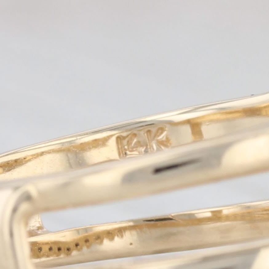 Light Gray 0.33ctw Diamond Ring Jacket Wrap 14k Yellow Gold Size 6.5 Guard Wedding Band