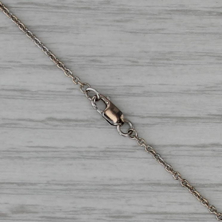 0.33ctw Diamond Circles Lariat Necklace 14k White Yellow Gold 16.25" Cable Chain