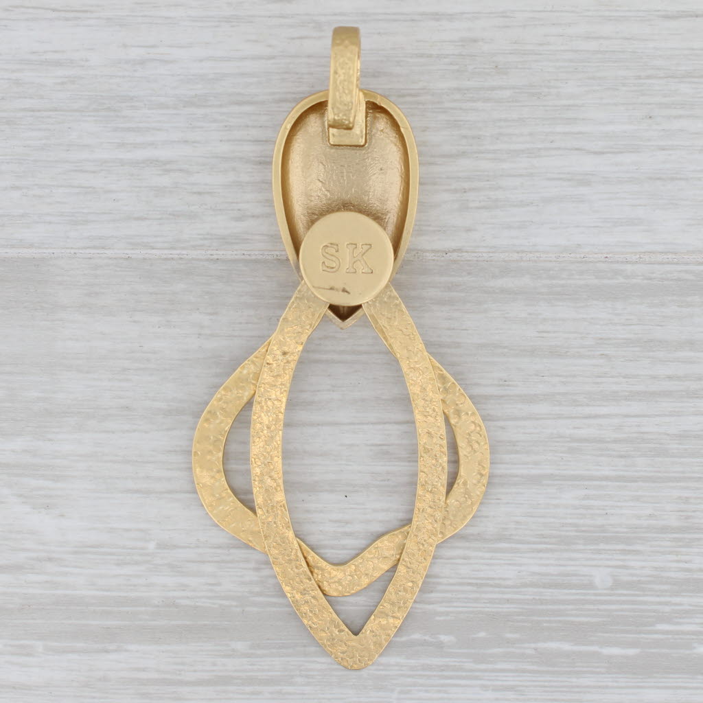 Gray New Stephanie Kantis Statement Enhancer Pendant 24k Gold Plated Hammered Moves