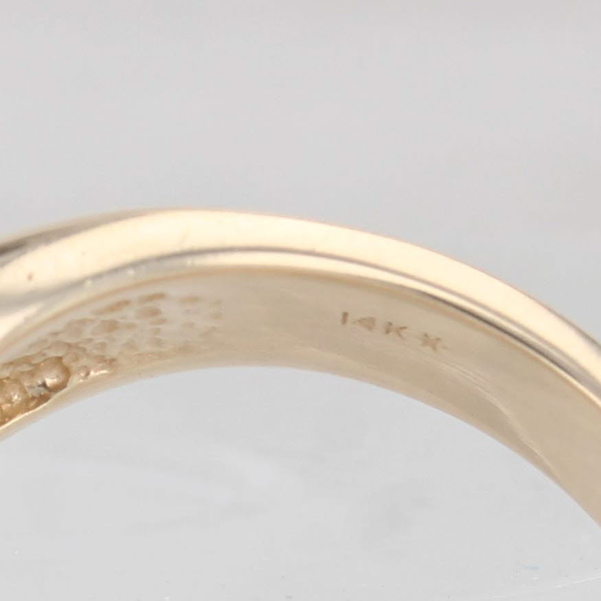 Light Gray 0.15ctw Diamond Bypass Ring 14k Yellow Gold Size 6.75
