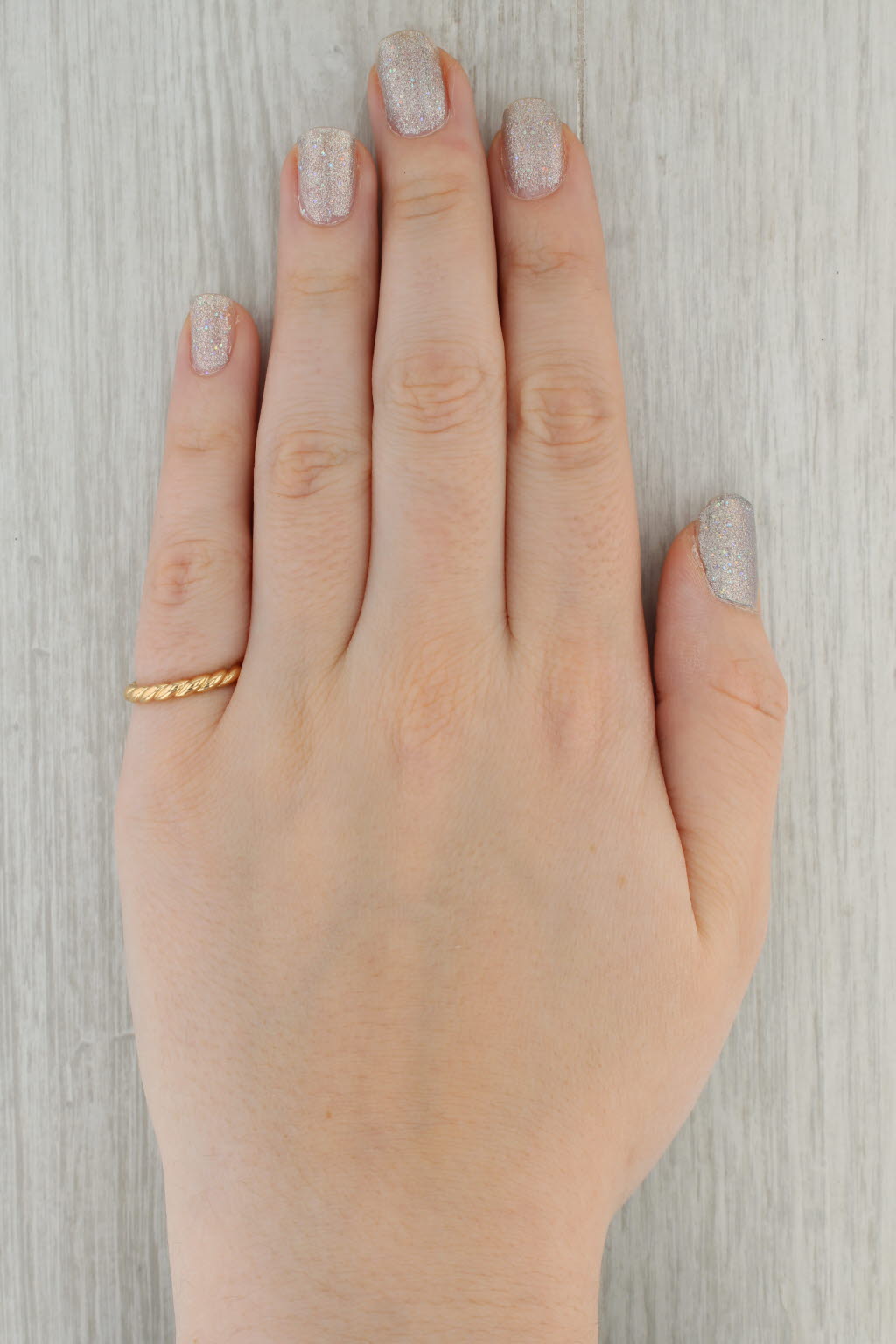 Dark Gray David Yurman Gold Cable Ring 18k Yellow Gold Size 5 Stackable Band Box Cloth