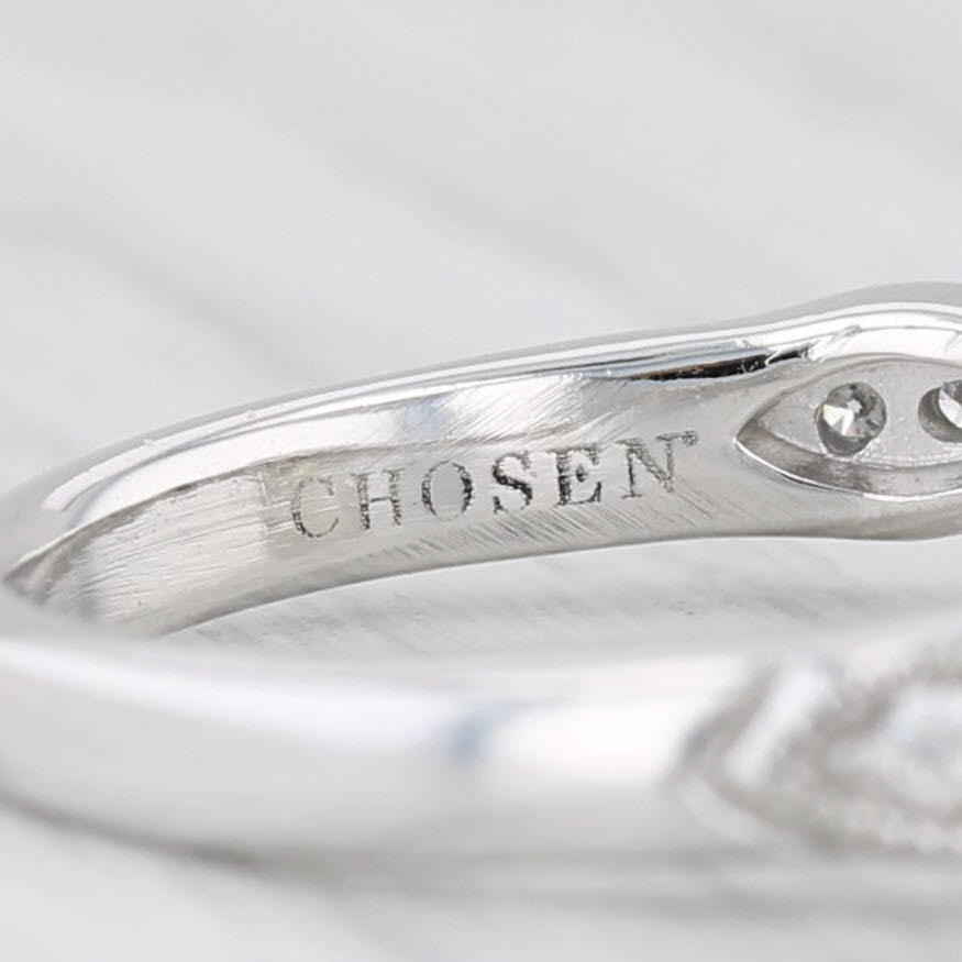 Light Gray 1.25ctw VS1 Round Diamond Engagement Ring 14k White Gold Size 5.25 GIA