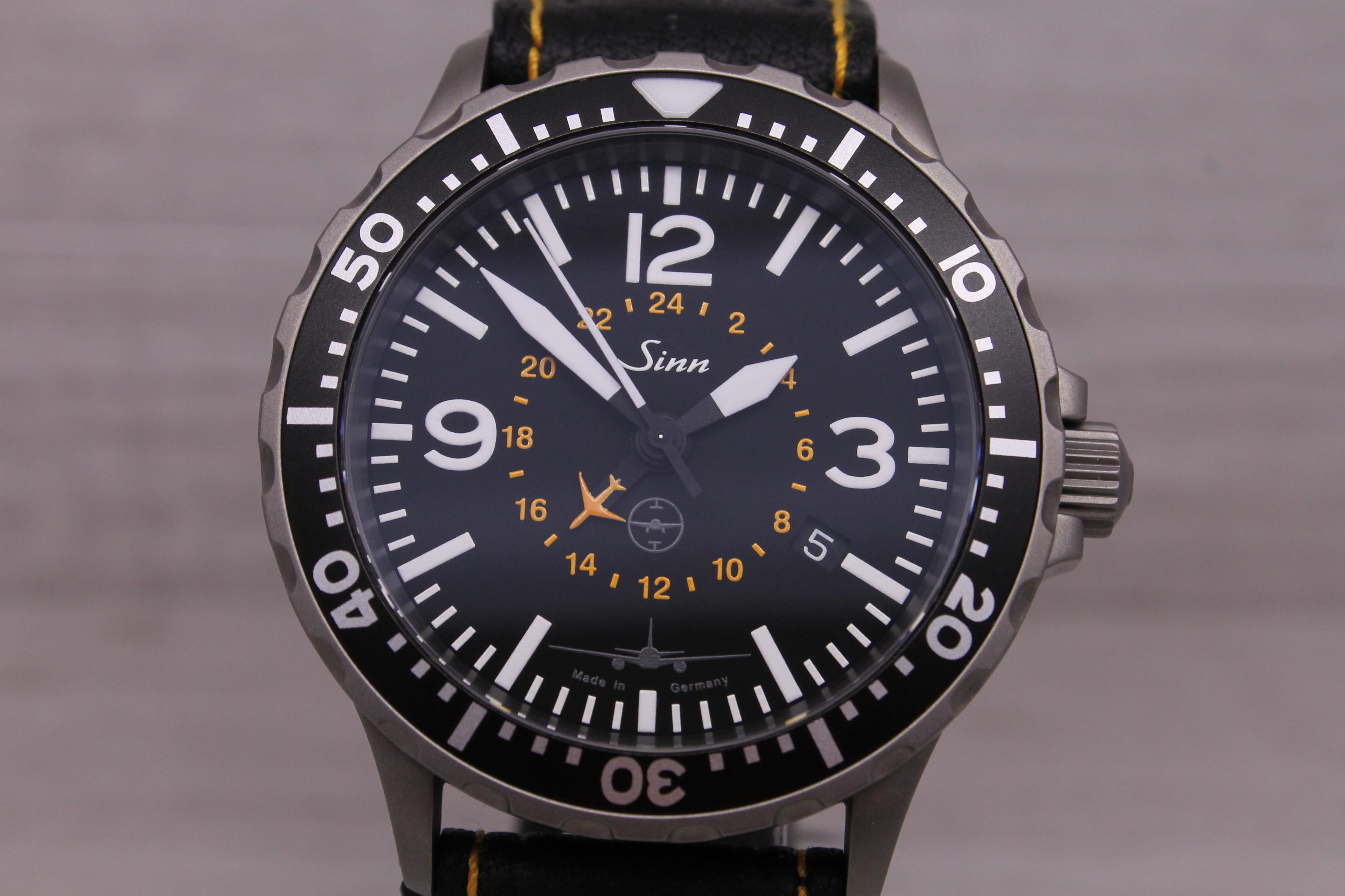Slate Gray Sinn 857 UTC TESTAF Mens 43mm Steel Automatic Watch 857.6696 w Strap & Box