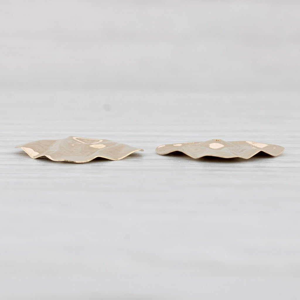 Light Gray Earring Enhancers for Stud Earrings 14k Yellow Gold Drops