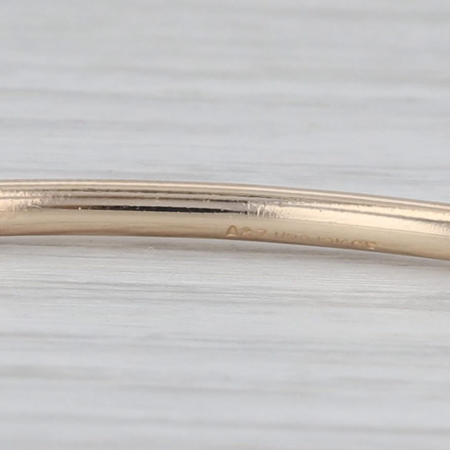 Gray Bangle Bracelet Stackable A to Z 1/20 12k Gold Filled 8" 2.2mm