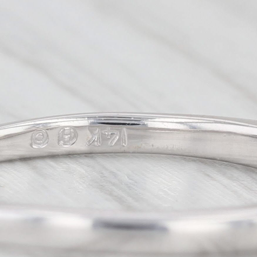 Light Gray 0.20ctw Diamond Ring Jacket Guard 14k White Gold Size 7 Bridal Wedding