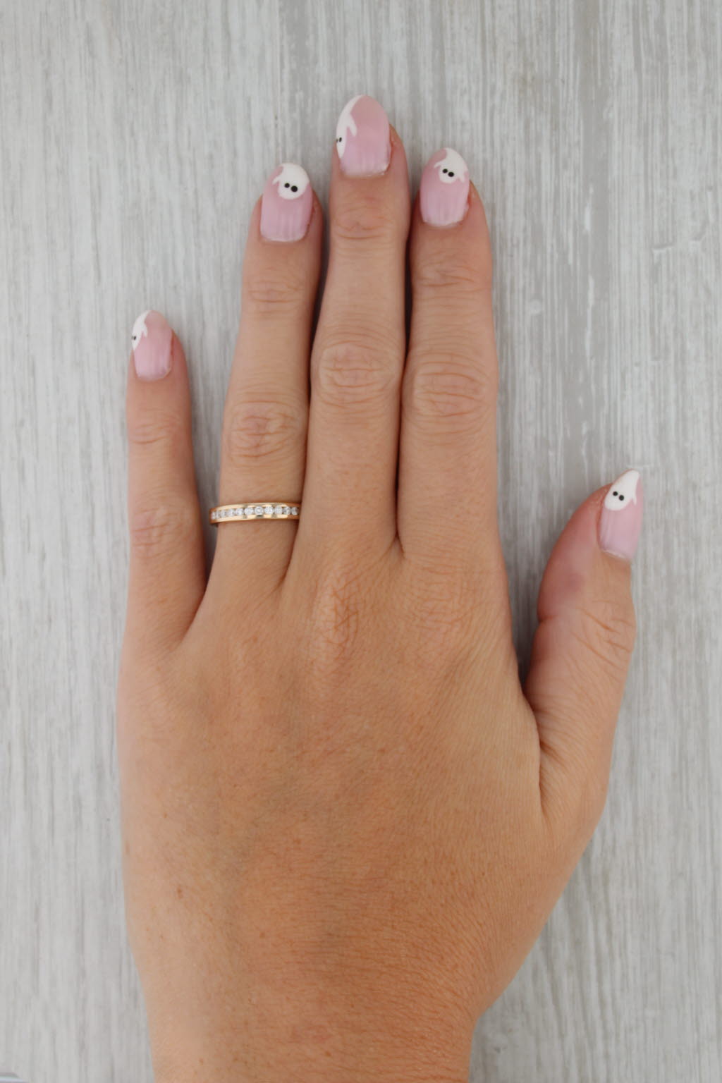 0.24ctw Diamond Wedding Band 14k Yellow Gold Size 5.5 Stackable Ring