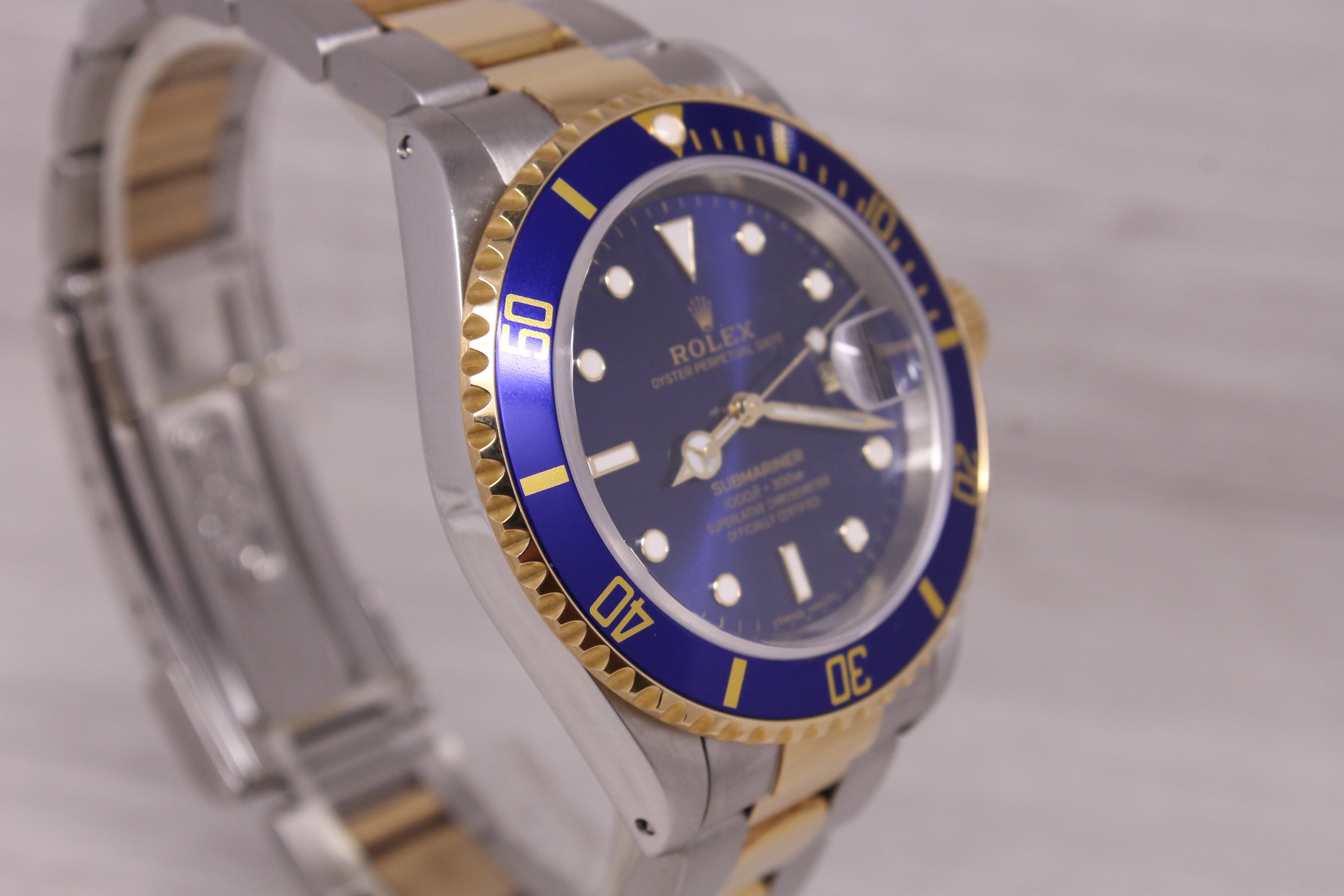 Vintage 1996 Rolex Submariner Bluesy 16613 Automatic Divers Watch Full Set Paper