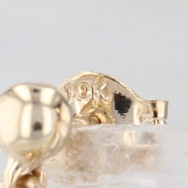 1.50ctw Blue Sapphire Cross Dangle Earrings 10k Yellow Gold Drops