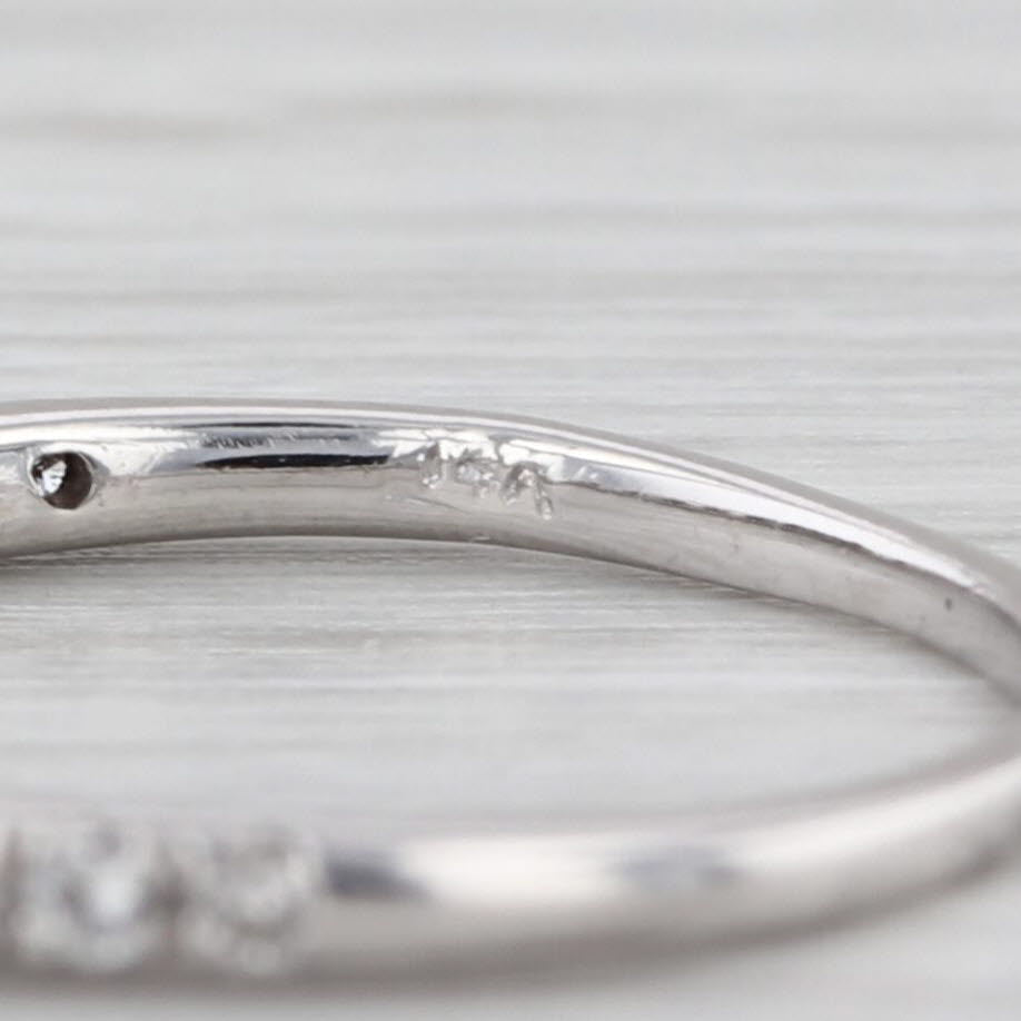 0.25ctw Diamond Wedding Band 14k White Gold Size 6.25 Stackable Ring