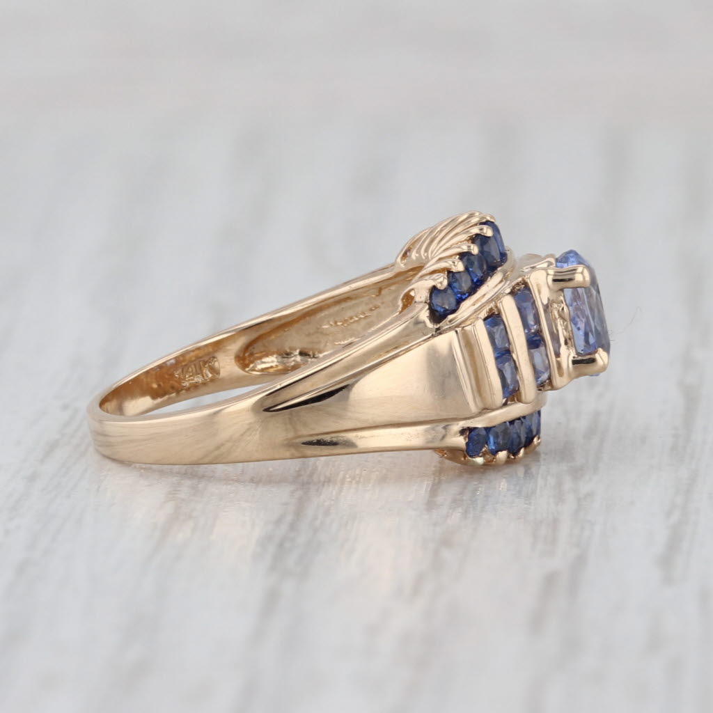 1.84ctw Blue Sapphire Ring 14k Yellow Gold Size 6