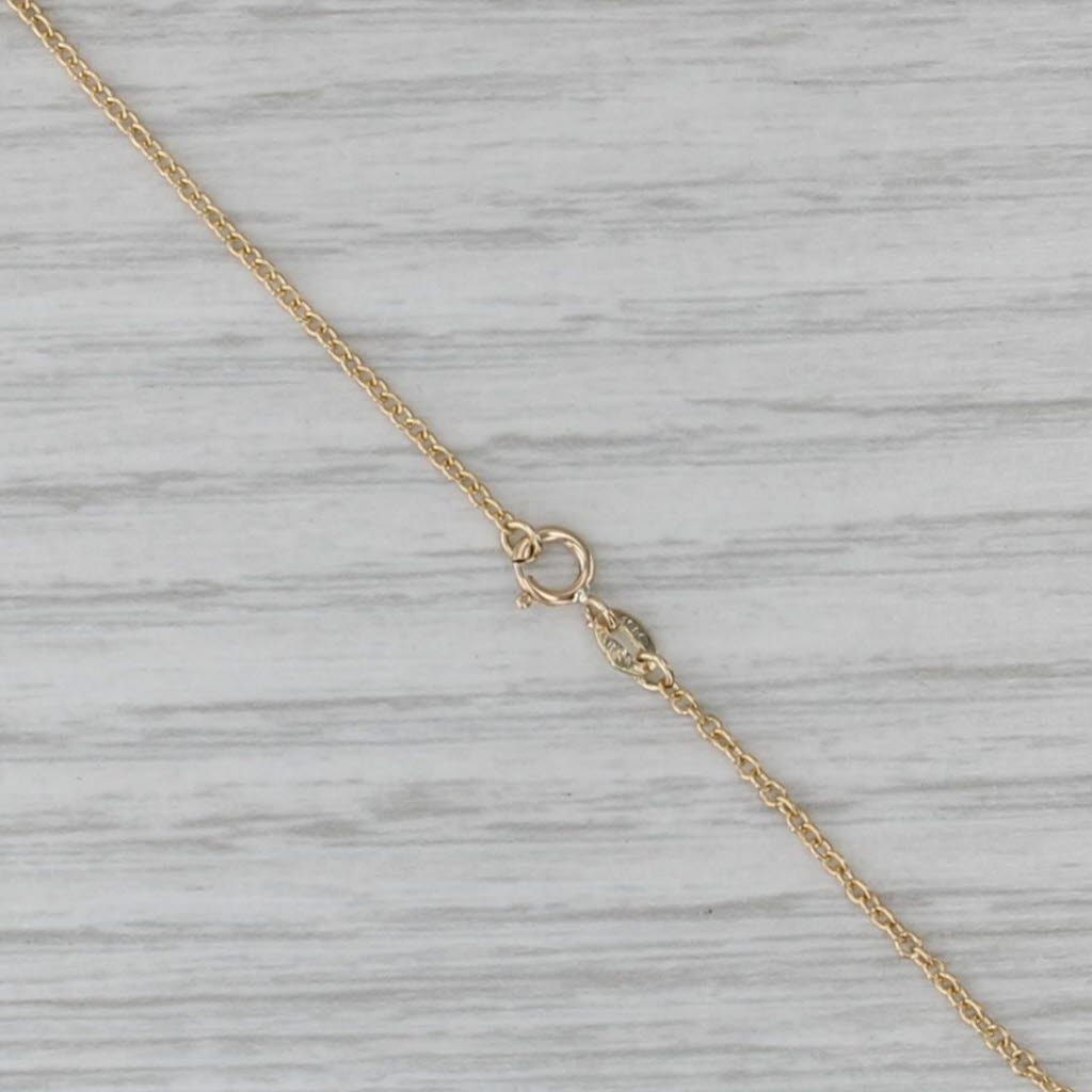 Cable Chain Necklace 14k Yellow Gold 18" 0.7mm