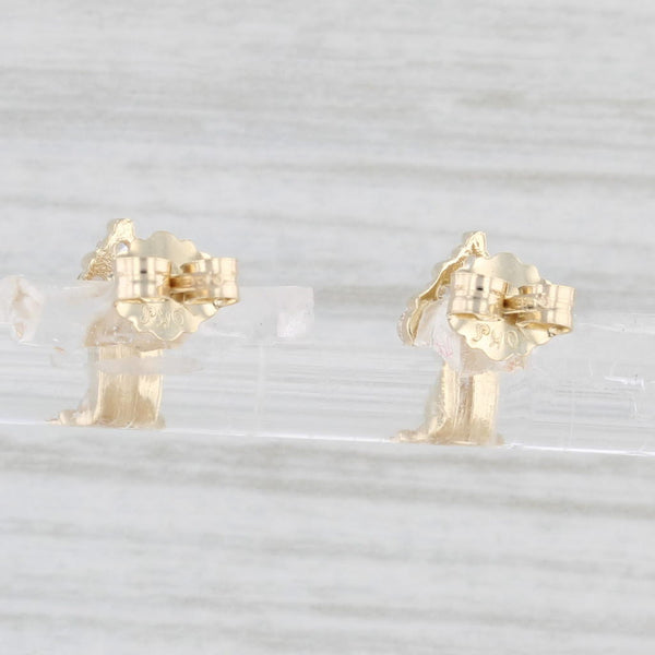 0.27ctw Cubic Zirconia Cluster Stud Earrings 10k Yellow Gold