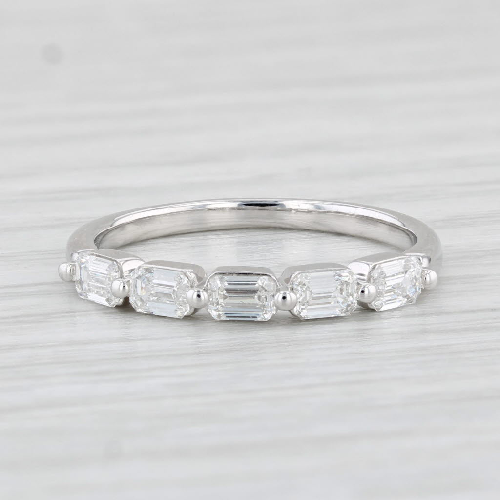 Light Gray New 0.65ctw Diamond Ring 14k White Gold Stackable Wedding Band Size 6.25-6.5