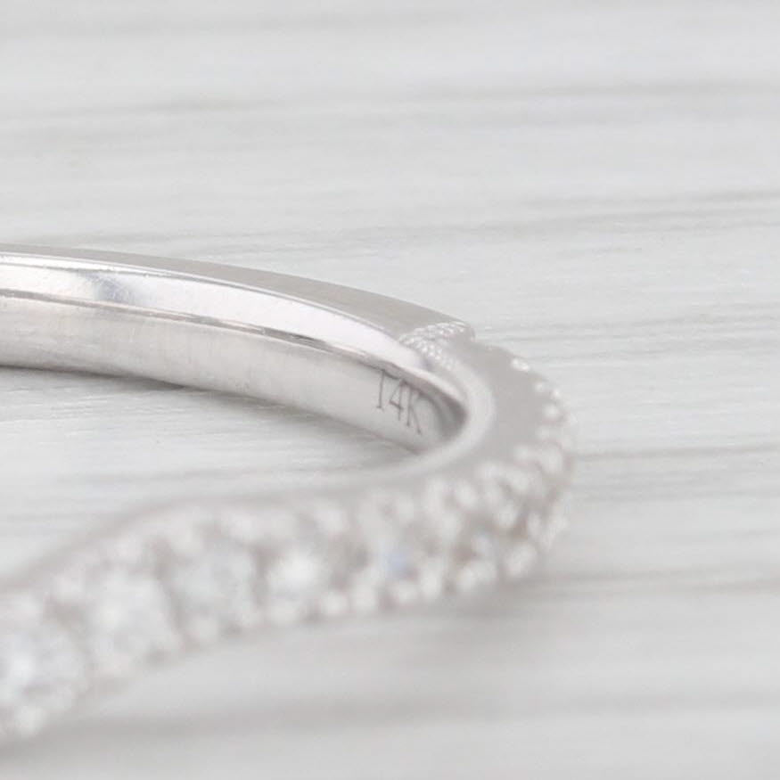 Light Gray Neil Lane 0.35ctw Diamond 14k White Gold Contoured Size 6.75 Ring