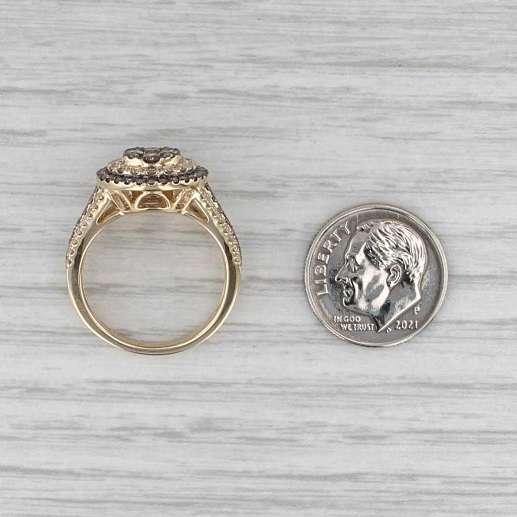 Le Vian 1.13ctw Diamond Cluster Halo Ring 14k Yellow Gold Size 7