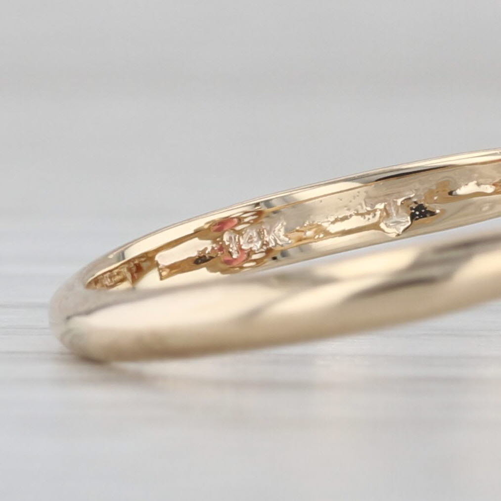 Vintage 0.88ct Oval Garnet Solitaire Ring 14k Yellow Gold Size 8.5