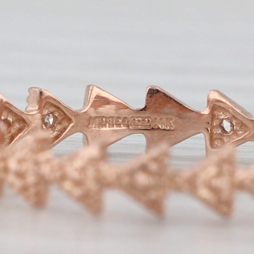 Diamond Eternity Band 14k Rose Gold Size 7 Stackable Wedding Ring