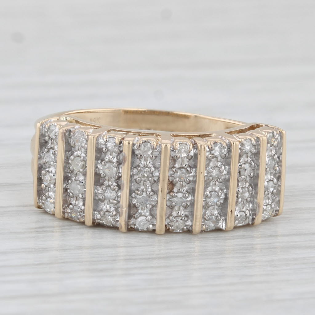 Light Gray 0.12ctw Diamond Ring 14k Yellow Gold Size 8