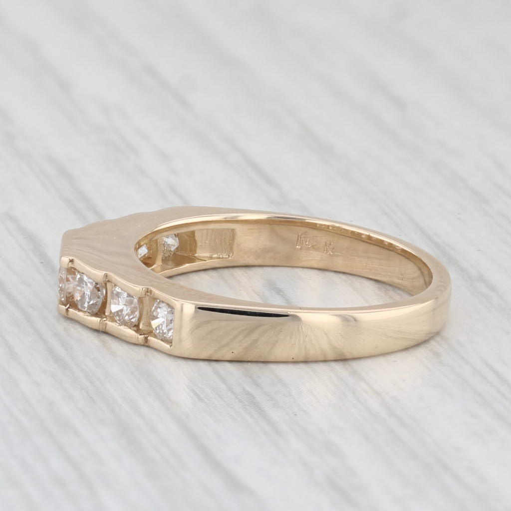Light Gray 0.50ctw Tiered Diamond Ring 14k Yellow Gold Size 5.5 Stackable